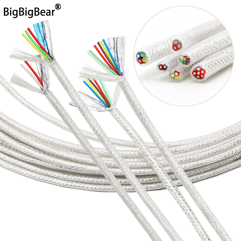 Audio Jumper Wire - Cables blindados FEP de 1/5/10m, 2,