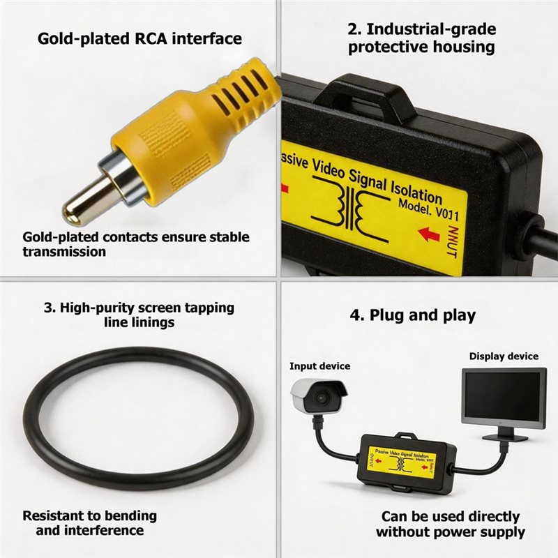 Audio Cable Rca - Filtro para Cámara de Coche, Aislador