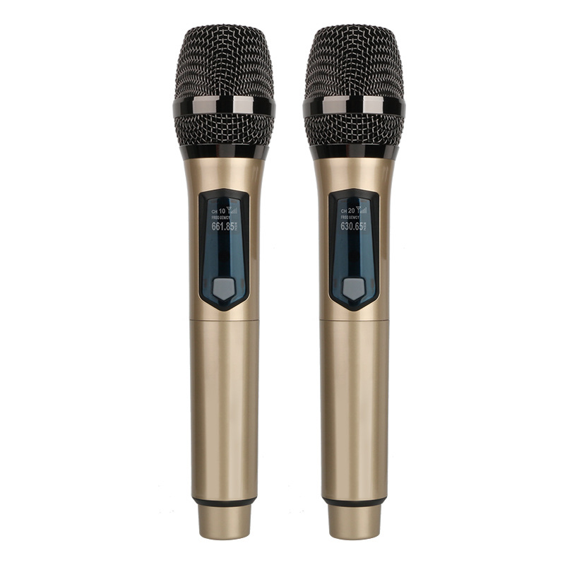 Ribbon Microphone - Micrófono inalámbrico de 2 canales UHF,