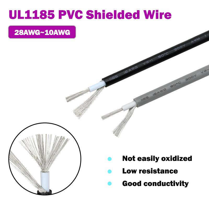 Audio Jumper Wire - Cable blindado de PVC UL1185 de