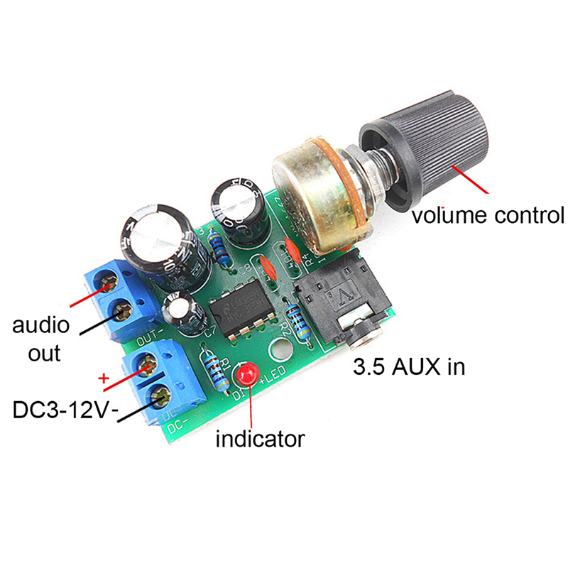 Volume Control Board - 【C】Placa amplificadora de audio LM386 de