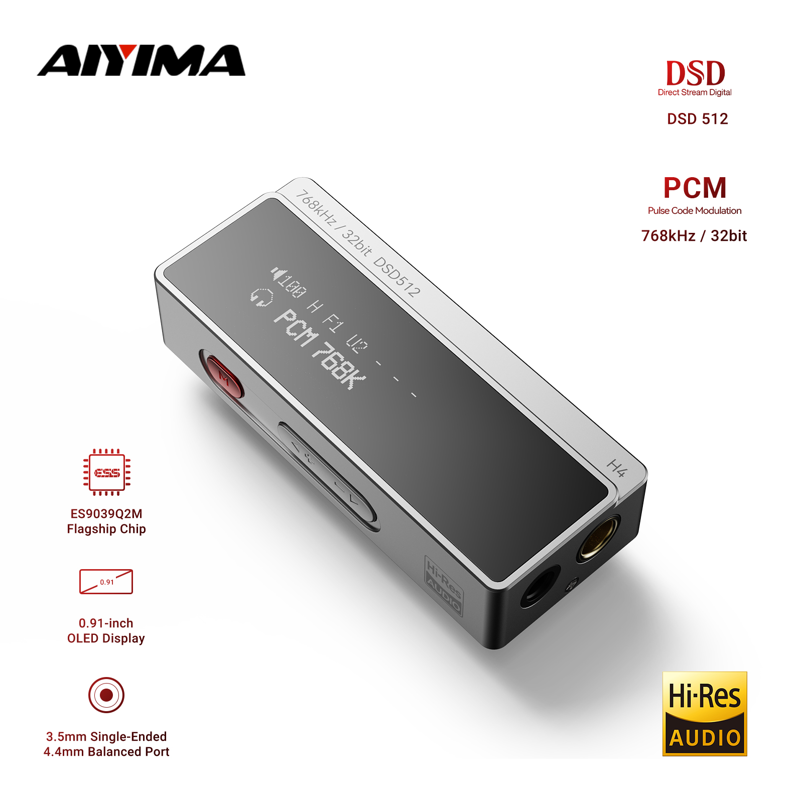 Es9018 Dac - AIYIMA H4 HIFI Amplificador de Auriculares