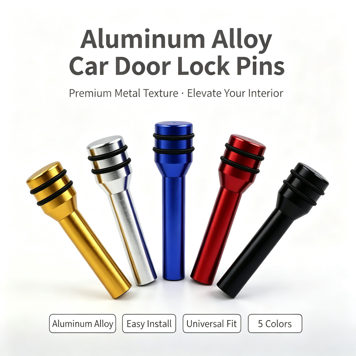 Knob Aluminum - Juego Universal de 4 Pernos de