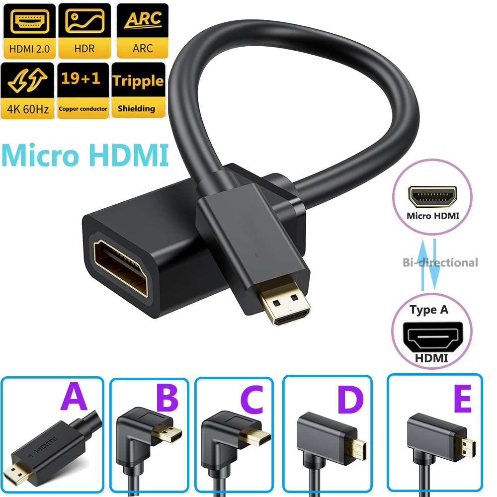 Mdi Cable - Adaptador de Cable Micro HDMI a