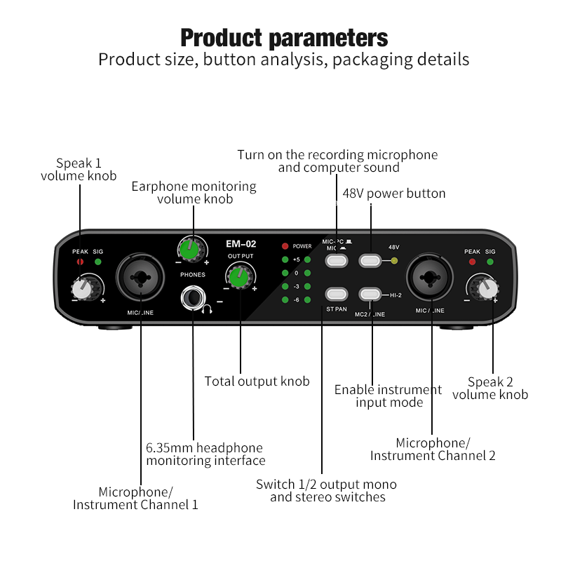 Interfaz de Audio con micrófon - Condenser Microphone Kit reseña y precio