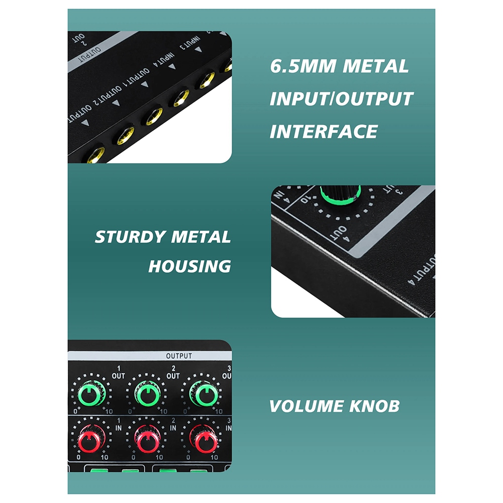 (MEOF) -LQ04 Mezclador de 4 Ca - Headphone Amplifier reseña y precio