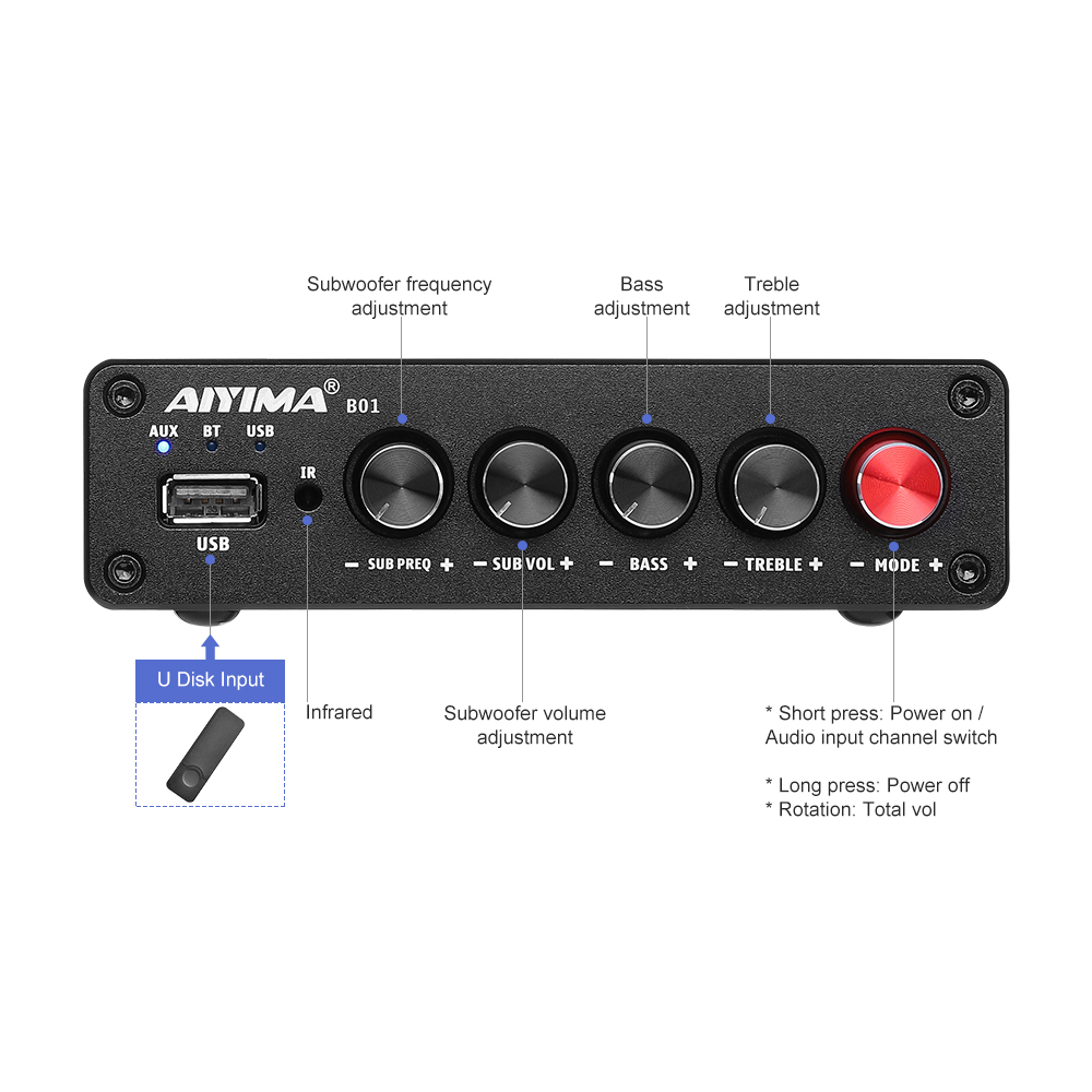 Amplificador de Potencia Bluet - Es9018 Dac reseña y precio