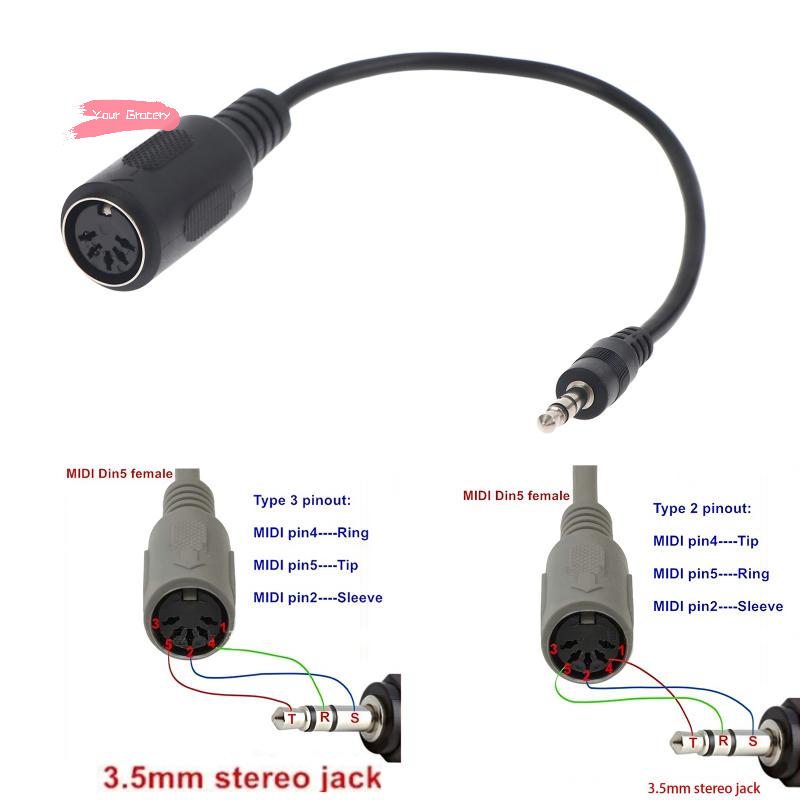 Cable convertidor Y-MIDI Din 5 - Trs Cable reseña y precio