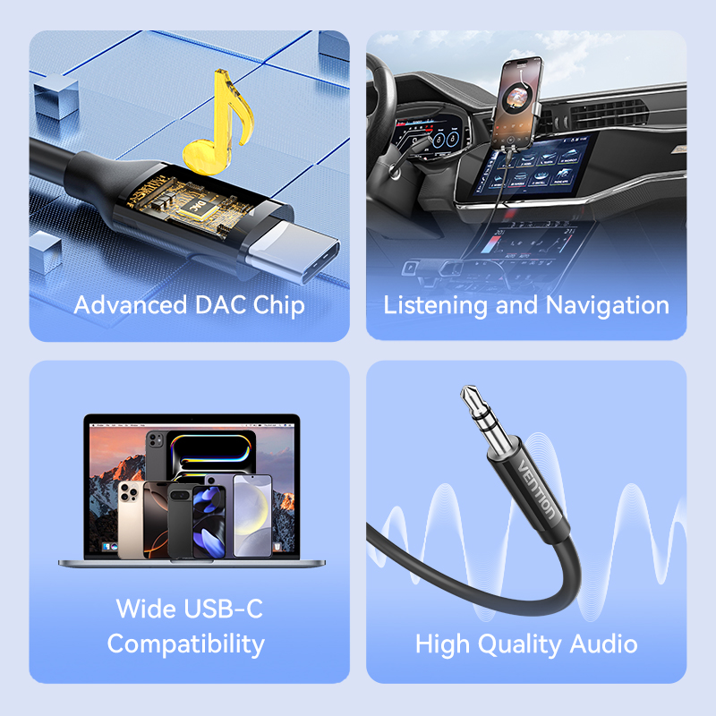 Vention DAC Chip USB tipo C a  - Audio Jumper Wire reseña y precio