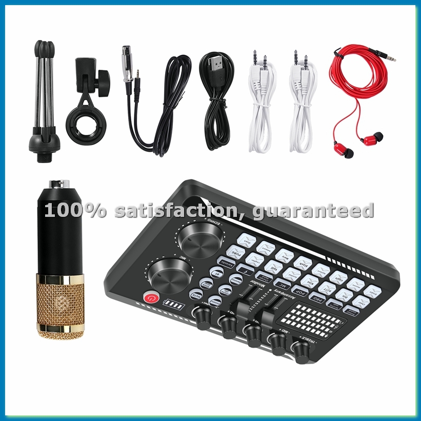 Kit de Tarjeta de Sonido F998, - Condenser Microphone Kit reseña y precio