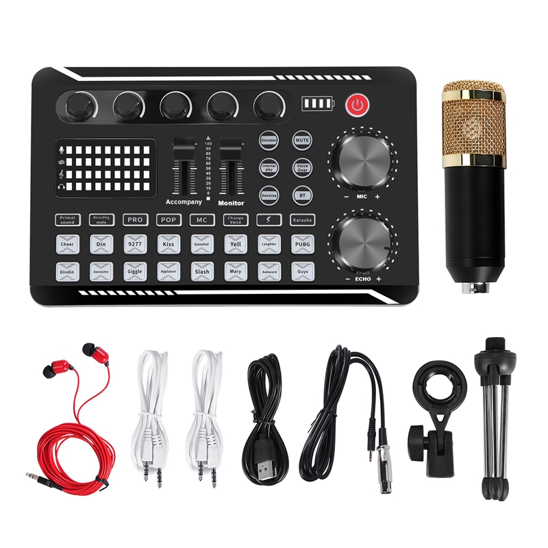 Kit de Tarjeta de Sonido F998, - Condenser Microphone Kit reseña y precio