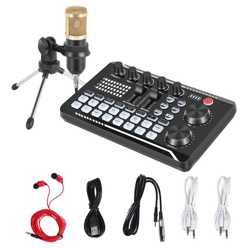 Kit de Tarjeta de Sonido F998, - Condenser Microphone Kit reseña y precio