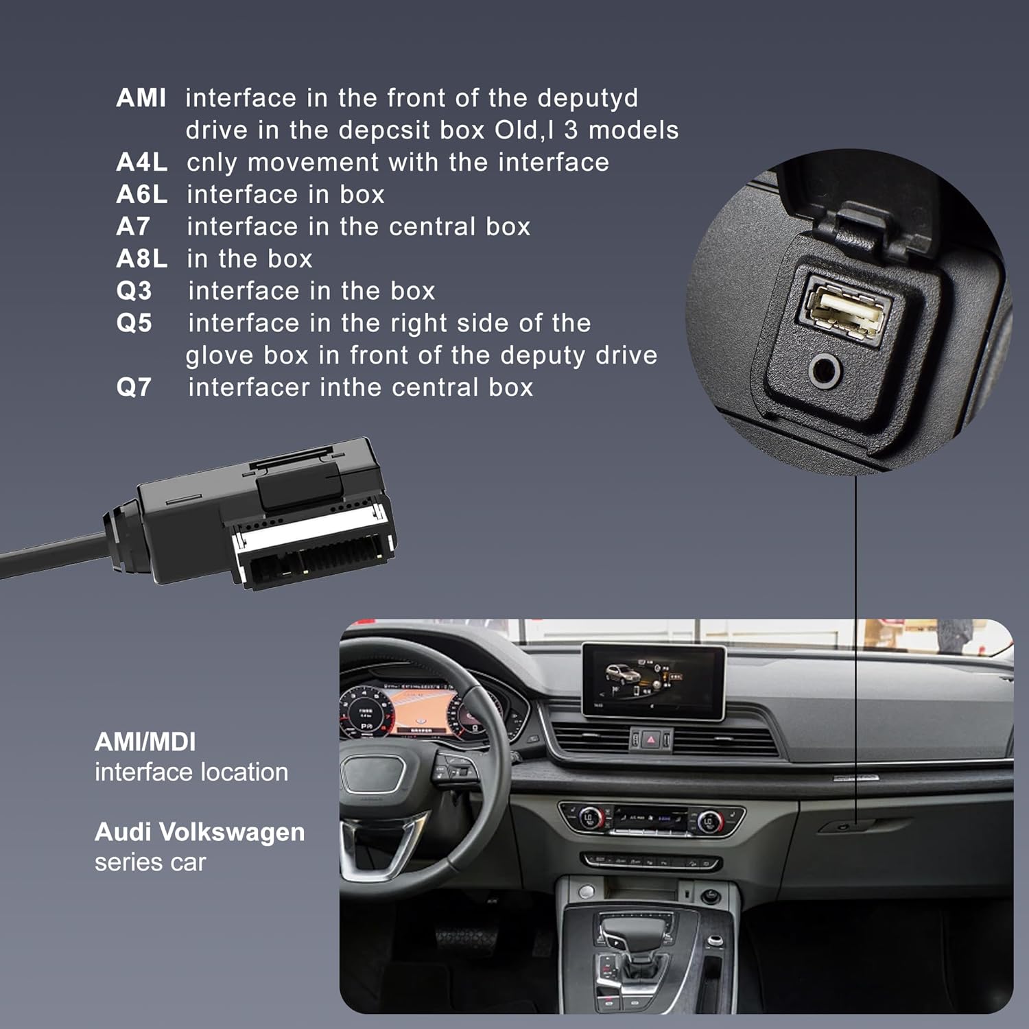 Cable USB-C a AMI MMI Aux para - Mdi Cable reseña y precio