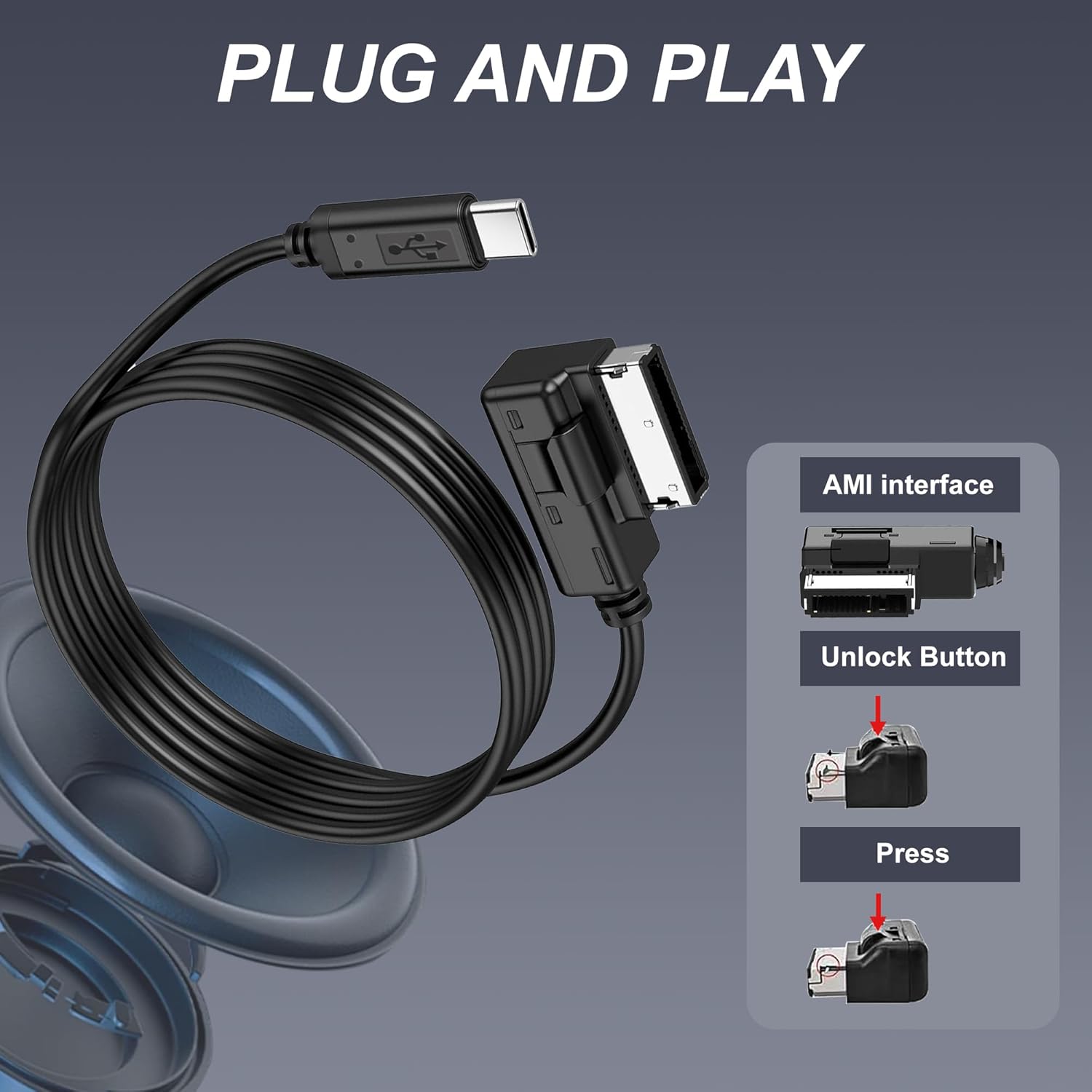 Cable USB-C a AMI MMI Aux para - Mdi Cable reseña y precio
