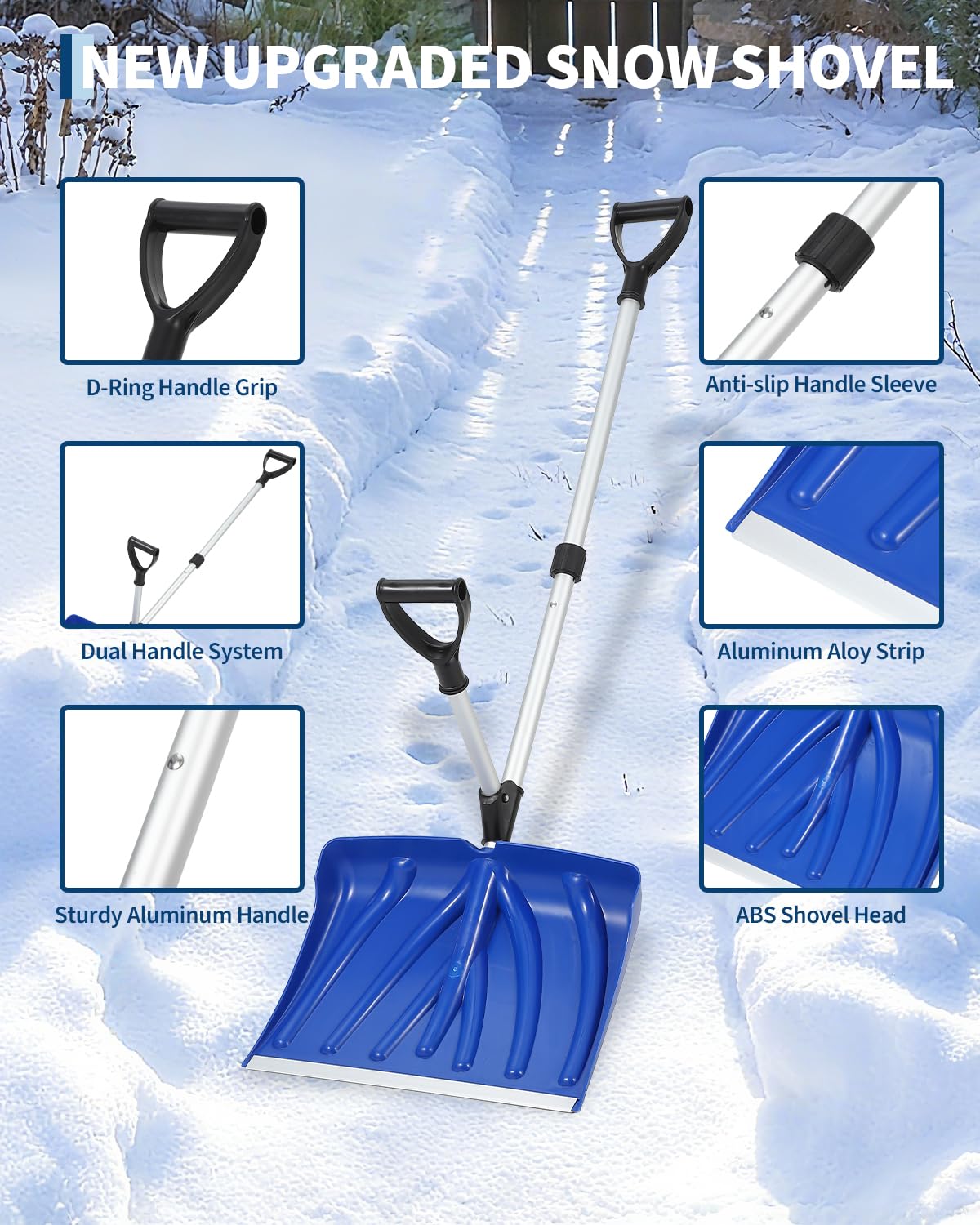 Pala de nieve ergonómica con m - Knob Aluminum reseña y precio